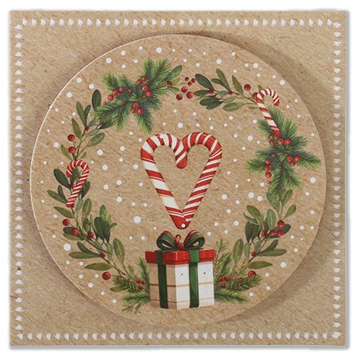 Mini Biglietto 3D Xmas Cane Heart