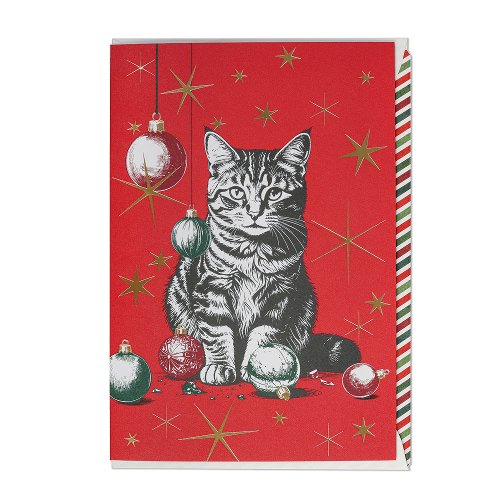Biglietto Doppio Xmas Cat