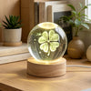 Palla di vetro 3D luminosa Good Luck