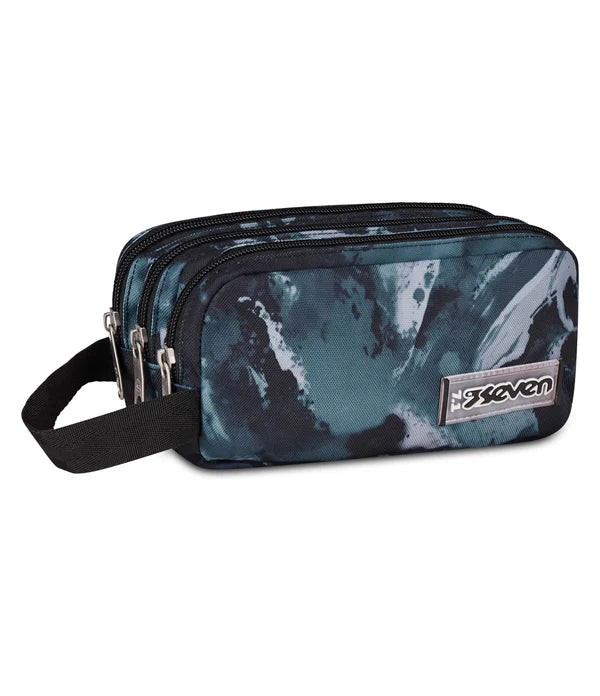 Astuccio Scuola 3 zip Freethink Boy Petrol - La Sibilla