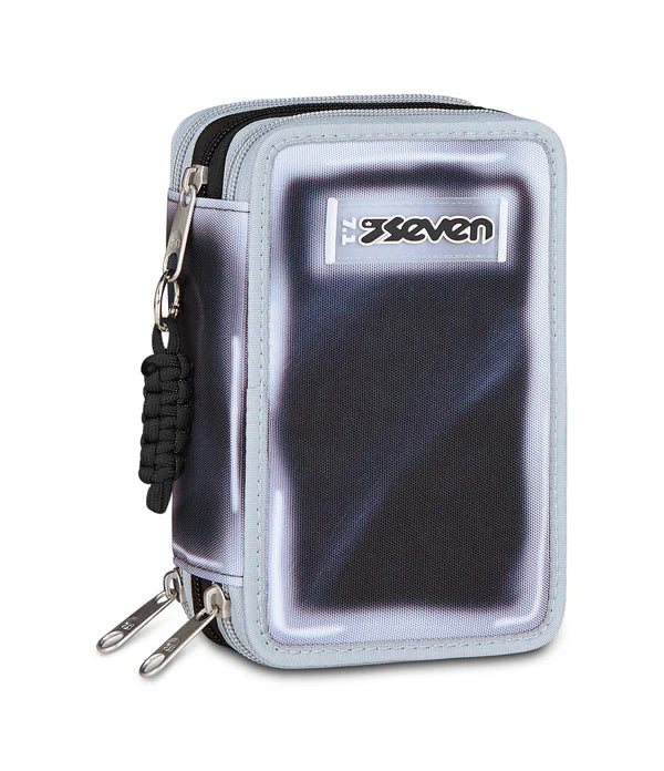 Astuccio Scuola 3 zip Shadow of Color White
