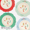 Set di piatti riutilizzabili Jolly Christmas