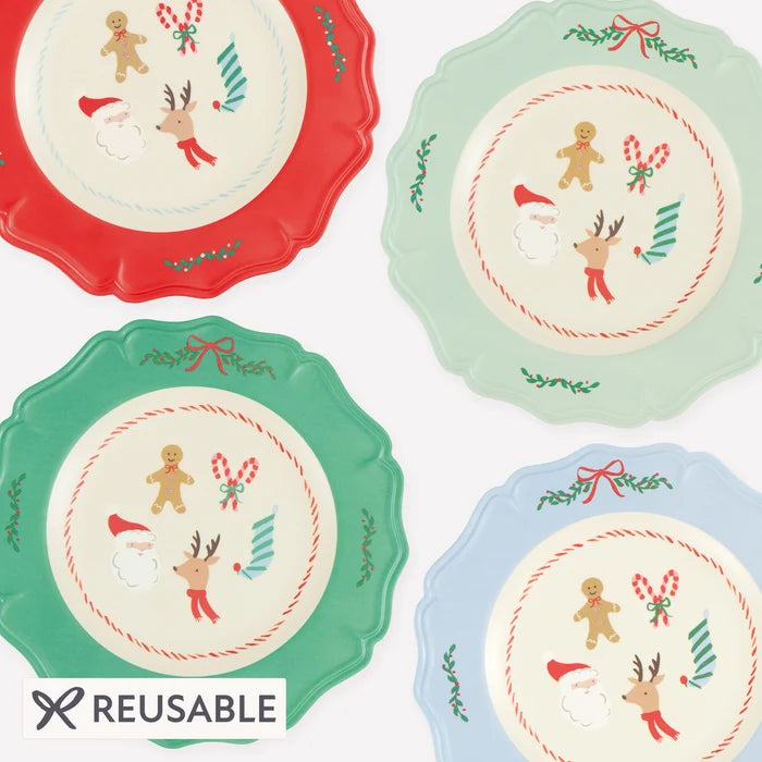 Set di piatti riutilizzabili Jolly Christmas
