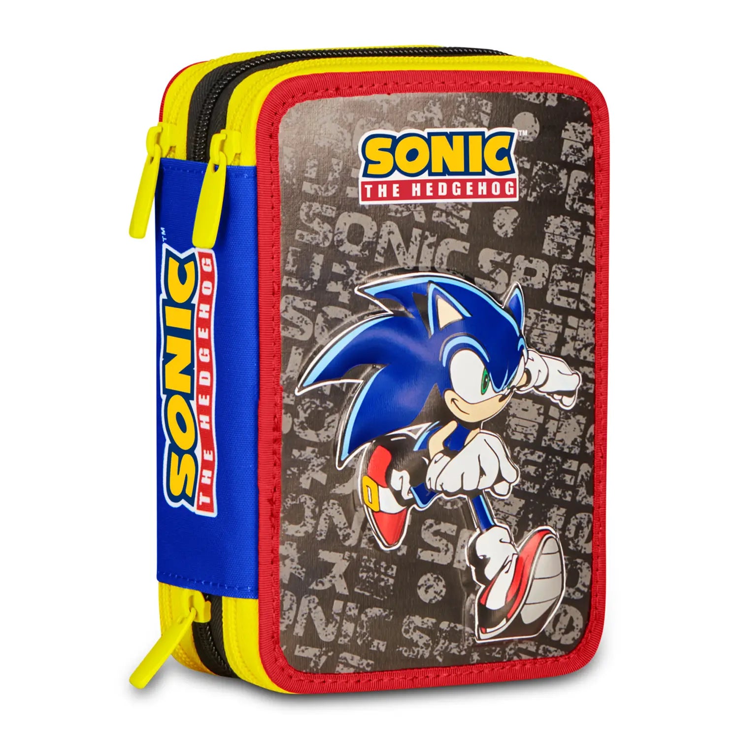 Astuccio Scuola 3 zip Sonic The Hedgehog