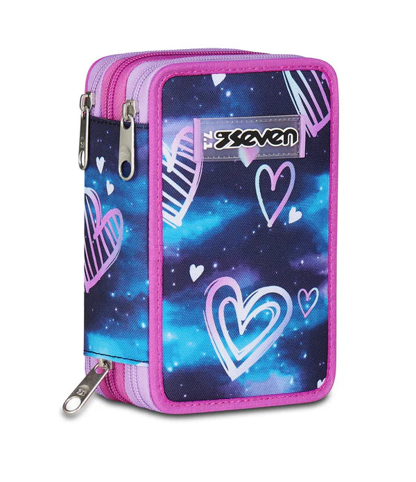 Astuccio Scuola 3 zip Gloomy Heart - Seven - La Sibilla