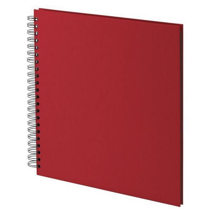 Photoalbum a spirale 29x29 rosso Rossler - La Sibilla