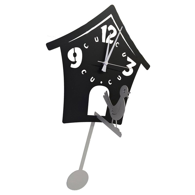 Orologio a pendolo da parete Black Home - La Sibilla