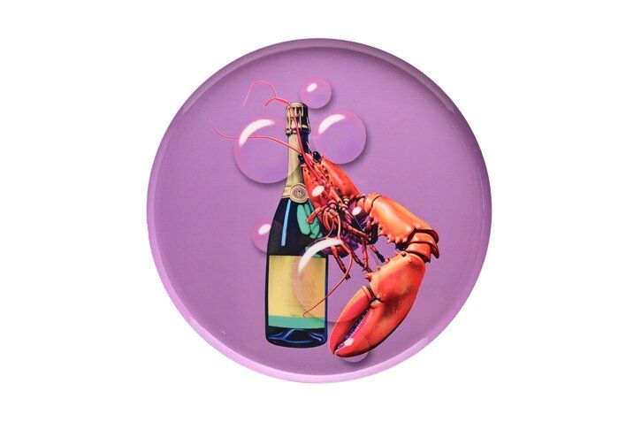Piatto in metallo Champagne and Lobster Gift Company - La Sibilla
