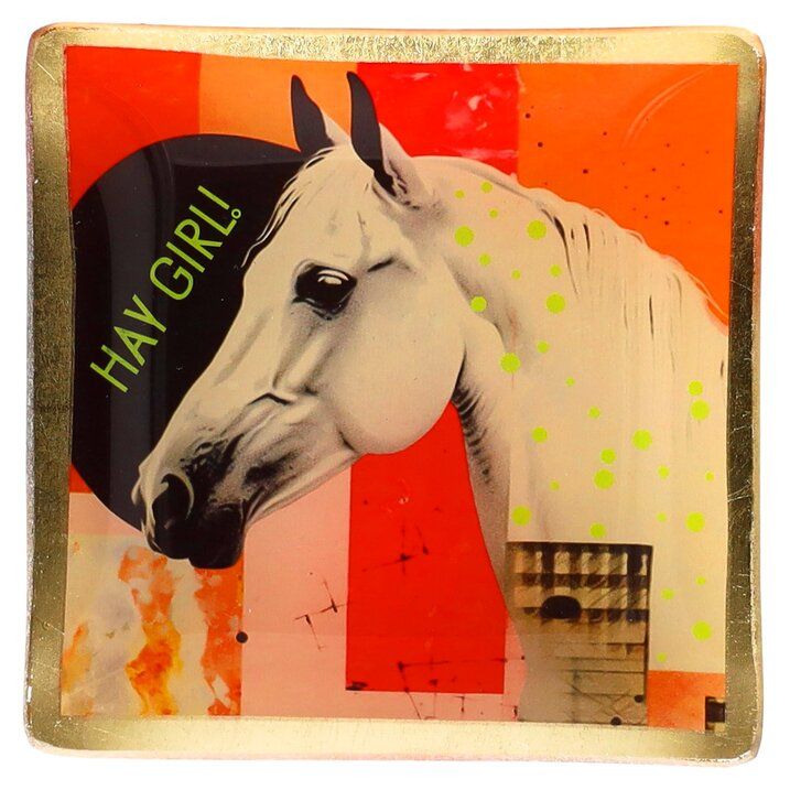 Piatto in vetro Hay Girl Lovely Gift Company - La Sibilla