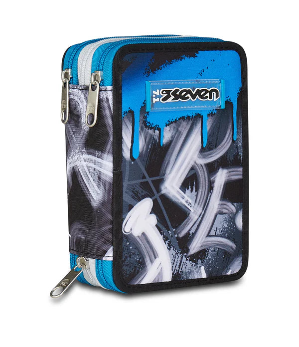 Astuccio Scuola 3 zip Graffiti Boy - Seven - La Sibilla