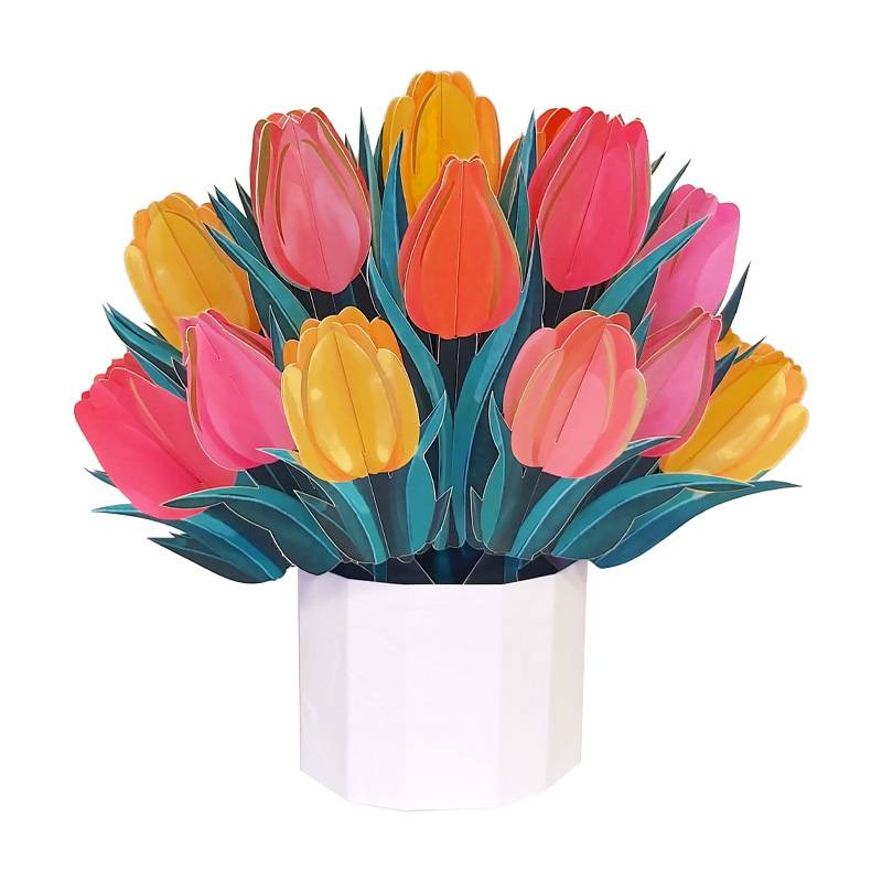 Biglietto pop up Tulips - Flora by Origamo - La Sibilla