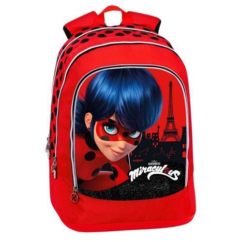 Zaino Scuola organizzato MIRACULOUS Lady Bug Rosso - La Sibilla