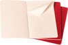 Set da 3 quaderni Cahier Righe Large Rosso Moleskine - La Sibilla