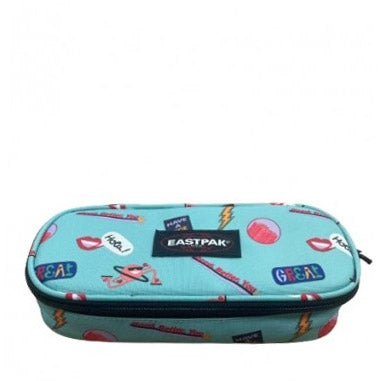 Astuccio Scuola Oval Nostalgia Aqua Eastpak - La Sibilla