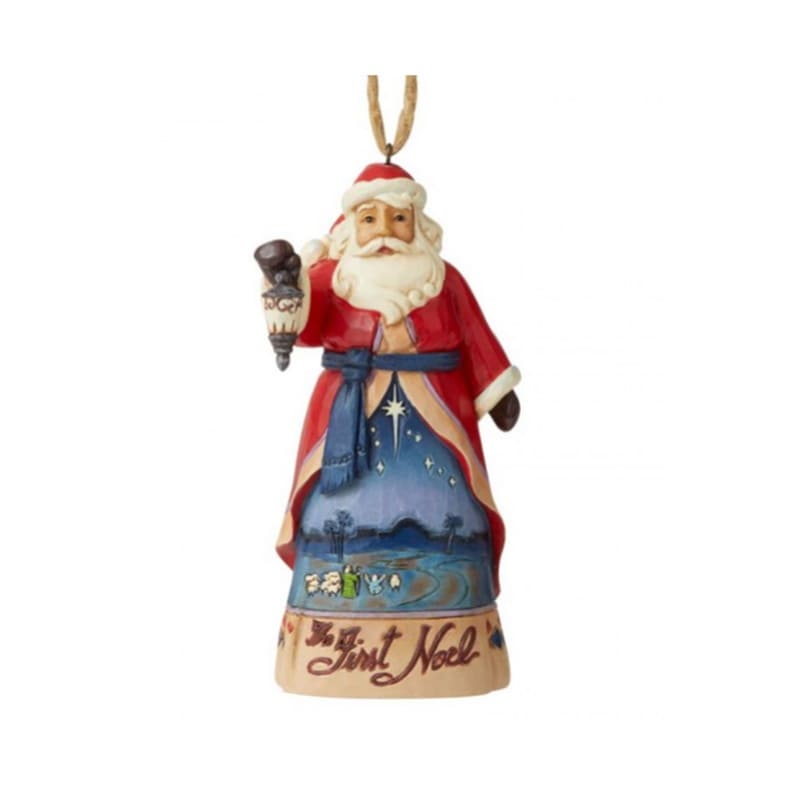 Decorazione Natalizia Jim Shore - Babbo Natale con Lanterna - La Sibilla