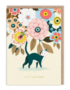 Biglietto Floral Kitty - La Sibilla