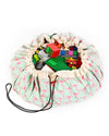 Sacco Porta Giochi e Tappeto 2 in 1 in cotone Play &amp; Go -Fenicotteri - - La Sibilla