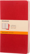 Set da 3 quaderni Cahier Righe Large Rosso Moleskine - La Sibilla