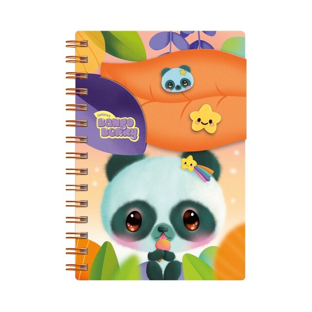 Notebook con spillette Pelly Panda - Bango Berry - La Sibilla