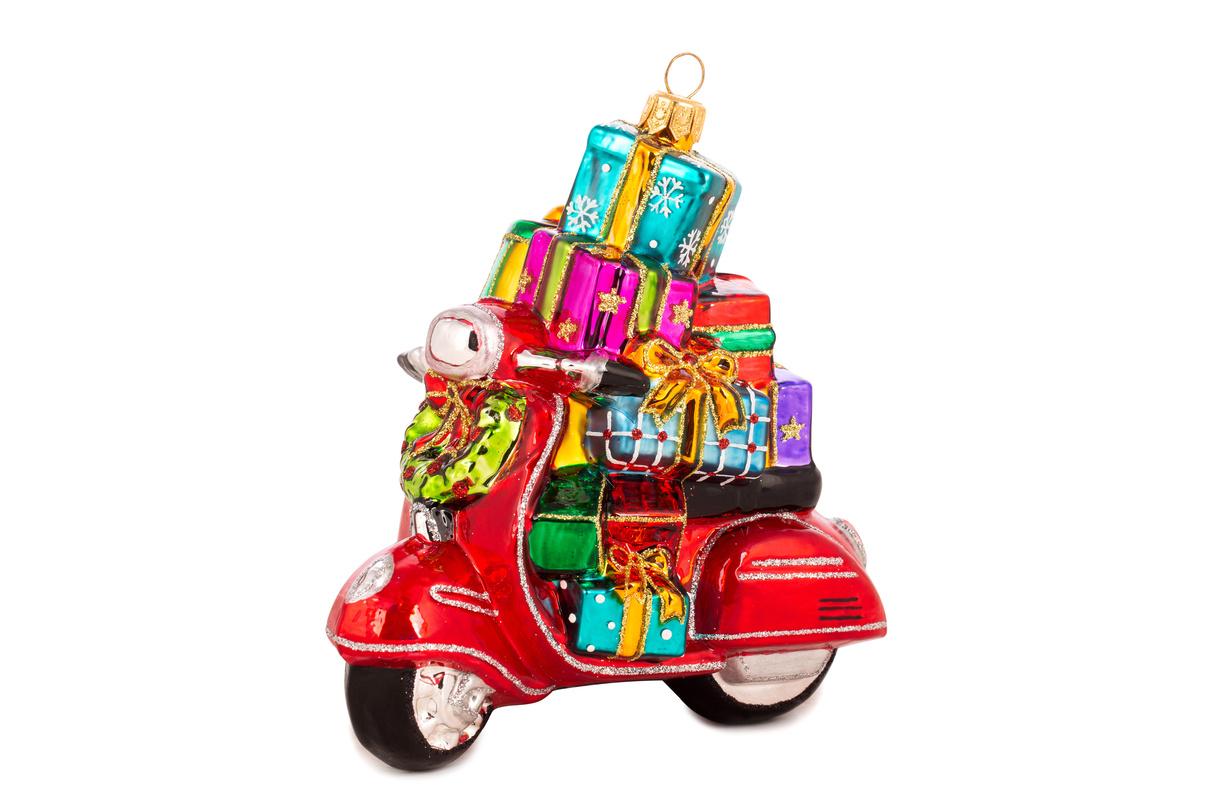 Decorazione per albero di Natale in vetro Vespa - Huras Family - La Sibilla