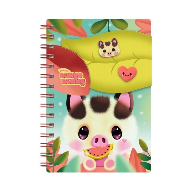 Notebook con spillette Piggy Pig - Bango Berry - La Sibilla
