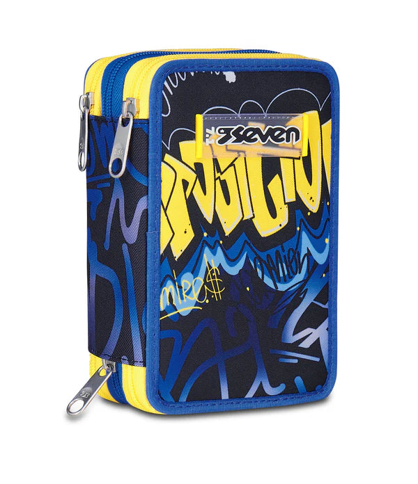 Astuccio Scuola 3 zip Hidden Spot Boy - Seven - La Sibilla