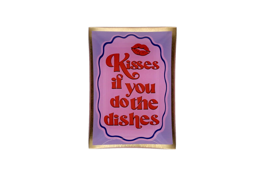 Piatto in vetro Kisses Gift Company - La Sibilla
