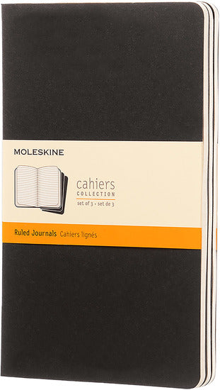 Set da 3 quaderni Cahier Righe Large Nero Moleskine - La Sibilla