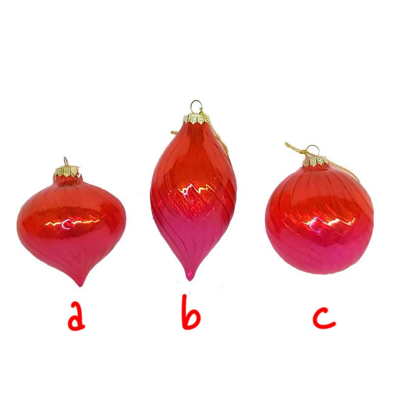 Decorazione per Albero di Natale in vetro rosso Goodwill - 3 varianti - La Sibilla