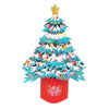 Biglietto pop up Florever by Origamo - Xmas Tree Light Blue - La Sibilla
