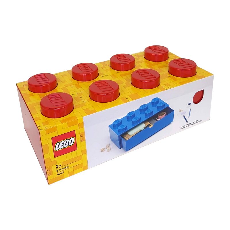 Cassetto porta tutto LEGO rosso - La Sibilla
