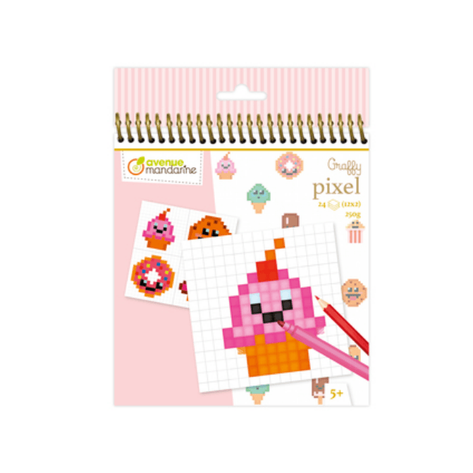 Graffy Pixel blocco da Colorare, Dolci - Avenue Mandarine - La Sibilla