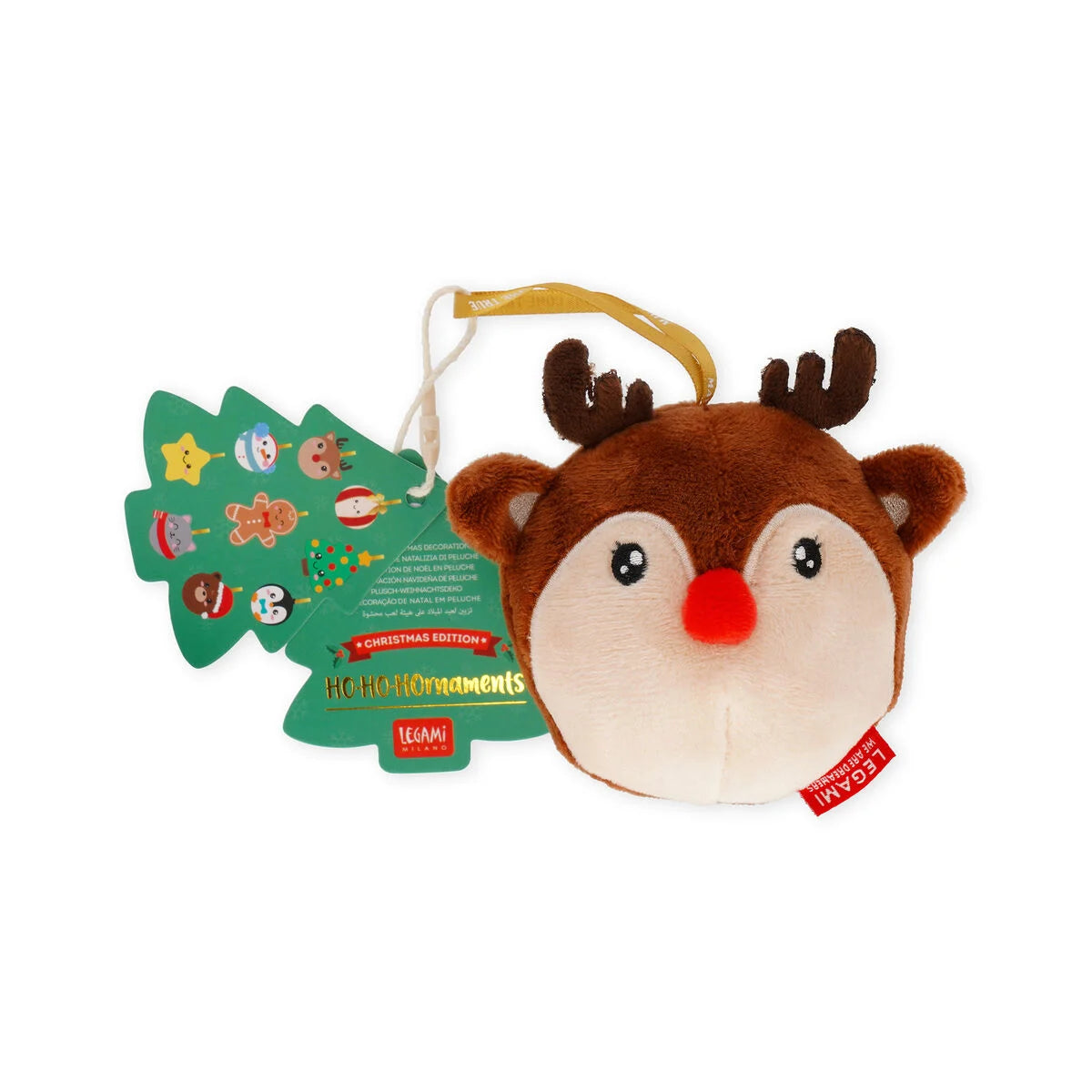 Decorazione Natalizia Peluche HO-HO-Hornaments Reindeer - La Sibilla