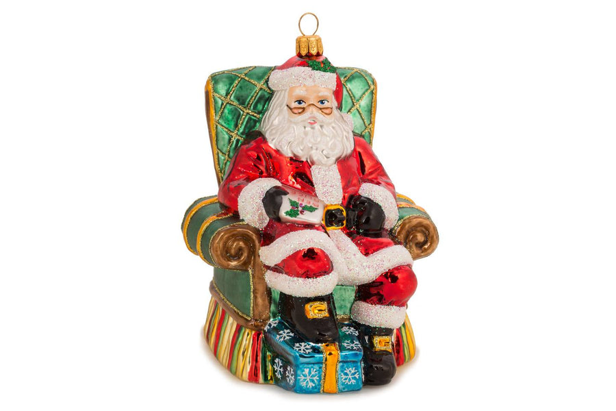 Decorazione per albero di Natale in vetro Santa's Armchair - Huras Family - La Sibilla