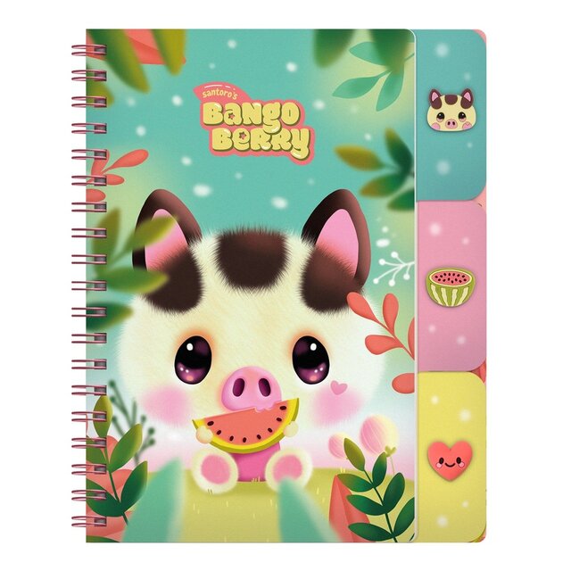 Notebook con divisori Piggy Pig - Bango Berry - La Sibilla