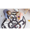 Sacco Porta Giochi e Tappeto 2 in 1 in cotone Play &amp; Go - Road Map - La Sibilla