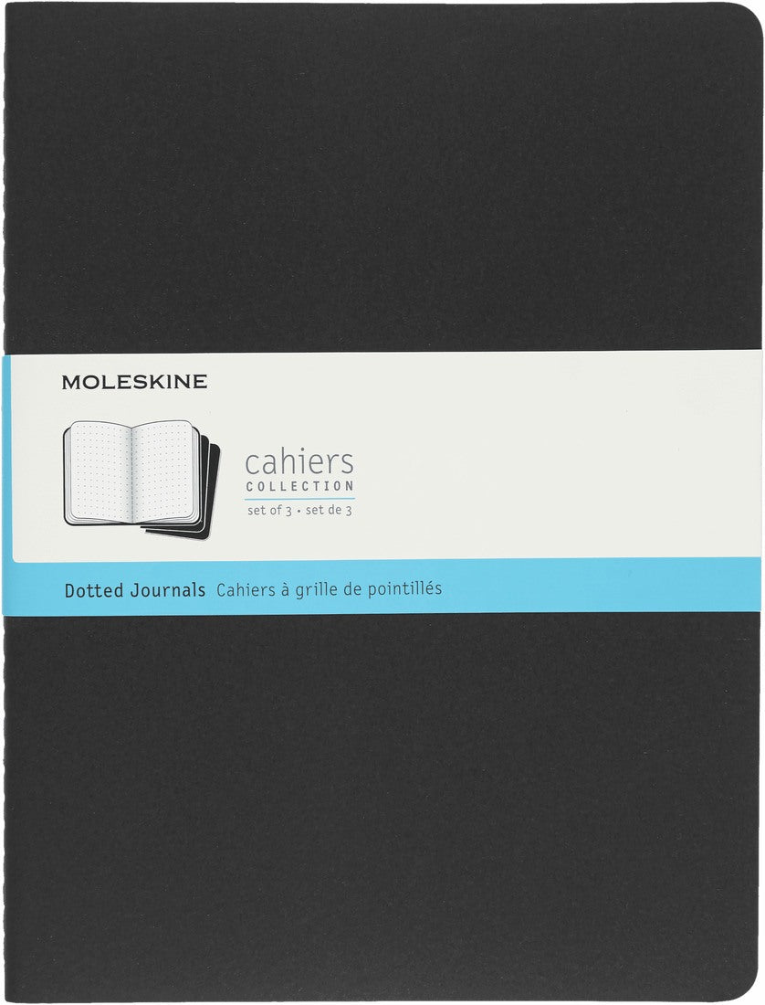 Set da 3 quaderni Cahier Puntinato XL Nero Moleskine - La Sibilla