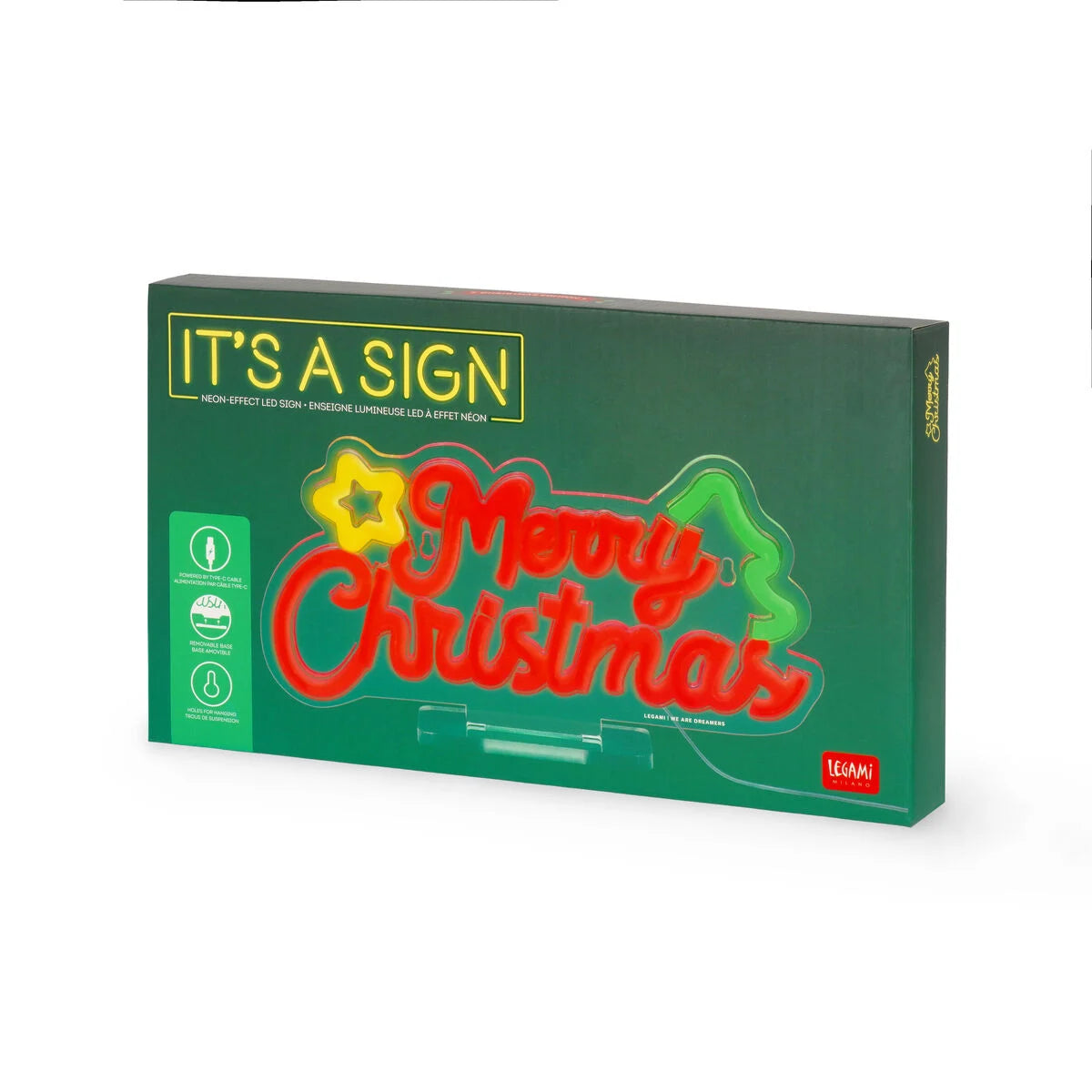 Lampada effetto neon It's a Sign - Merry Xmas - La Sibilla