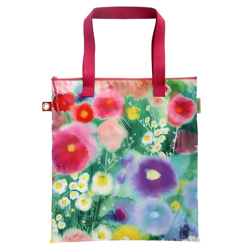 Shopper con zip Prato di Fiori - La Sibilla