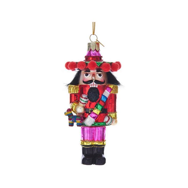 Decorazione per albero di Natale in vetro Kurt S. Adler - Mexican Nutcracker - La Sibilla