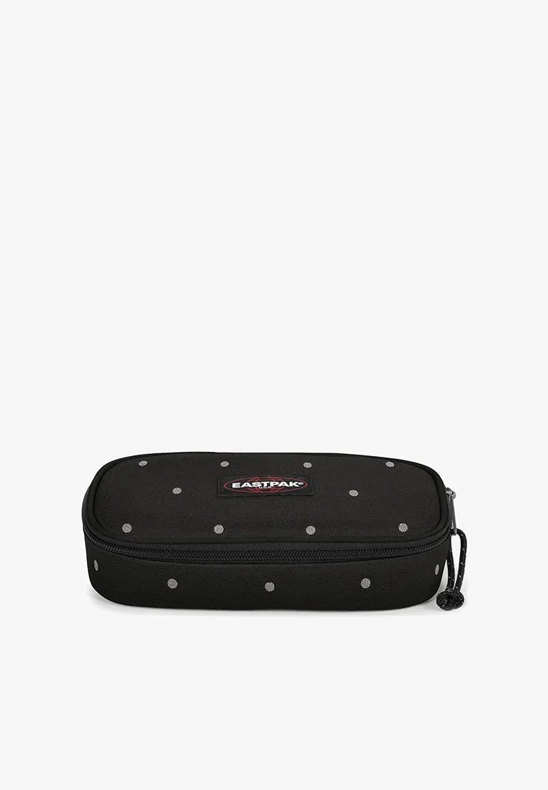 Astuccio Scuola Oval Single Dots Black Silver - La Sibilla