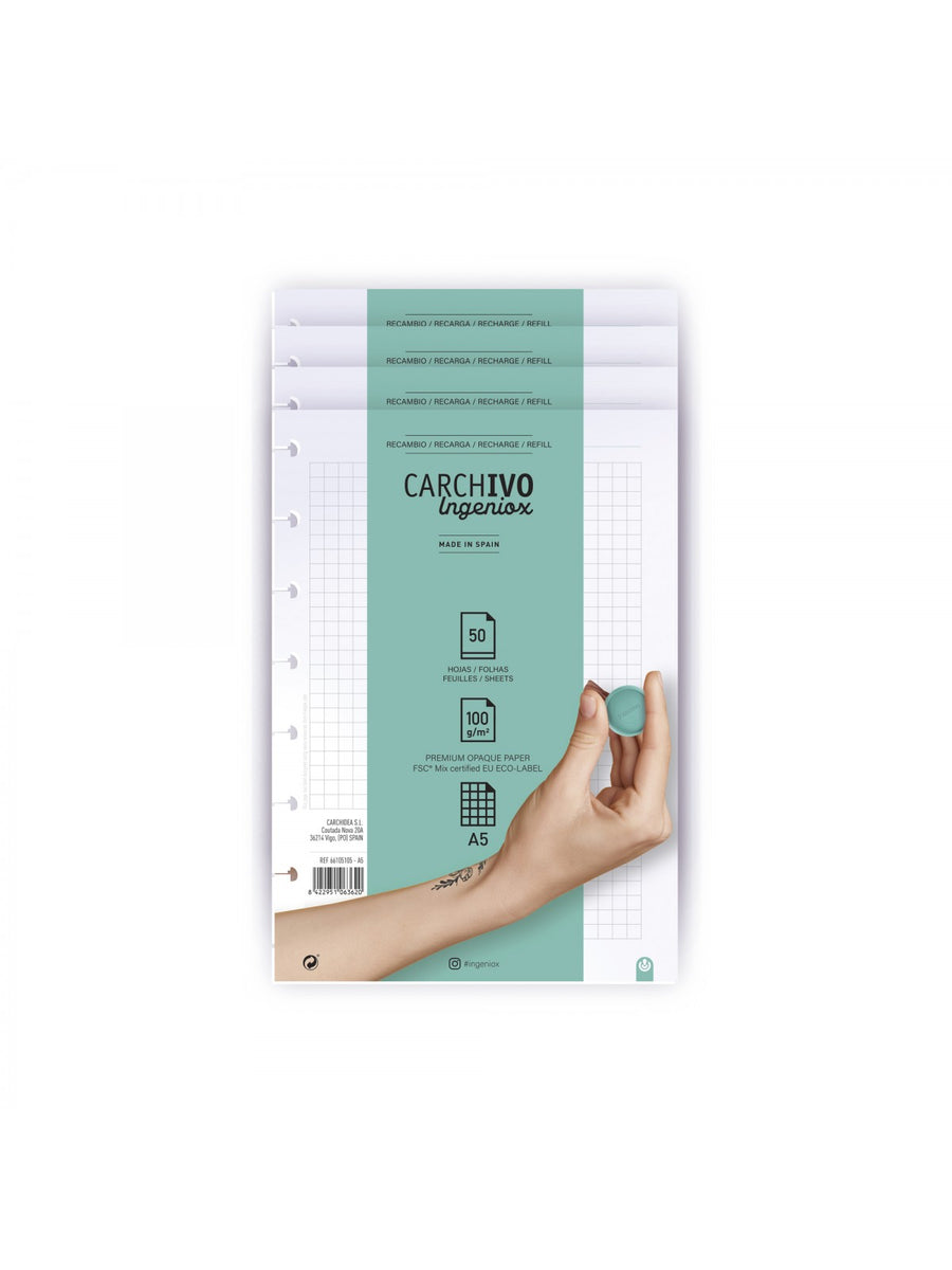 Refill per quaderno Ingeniox A5 Gridded - La Sibilla