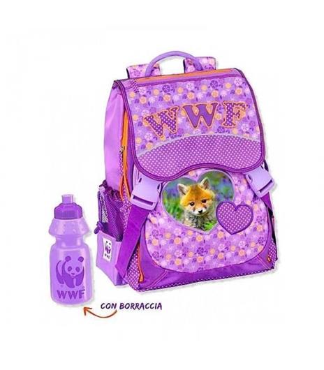 Zaino Scuola Estensibile WWF Girl con borraccia - La Sibilla