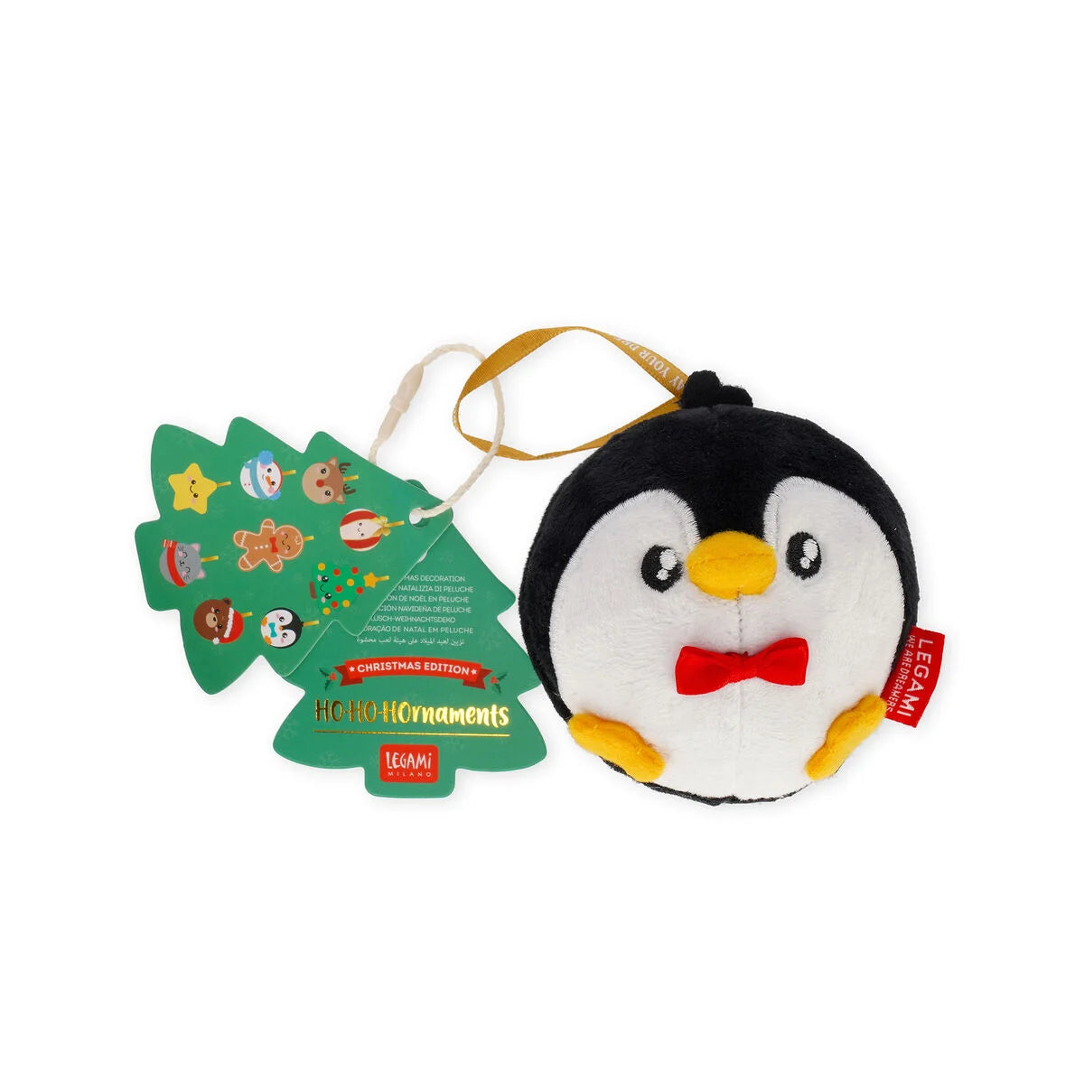 Decorazione Natalizia Peluche HO-HO-Hornaments Penguin - La Sibilla