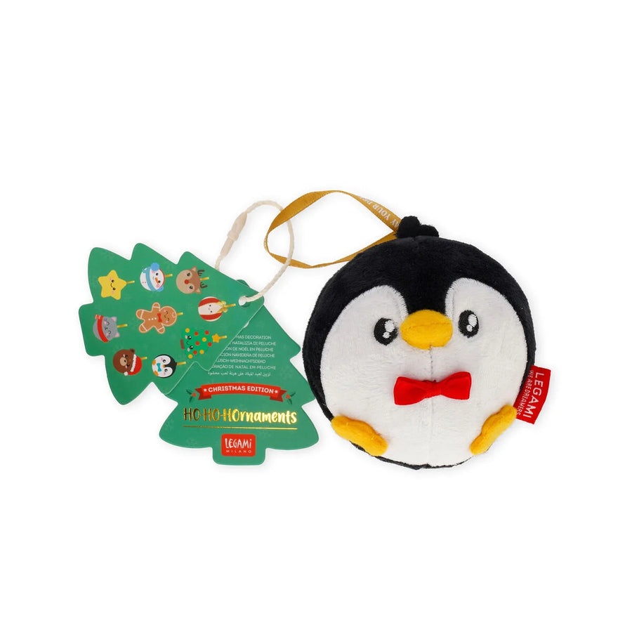 Decorazione Natalizia Peluche HO-HO-Hornaments Penguin - La Sibilla