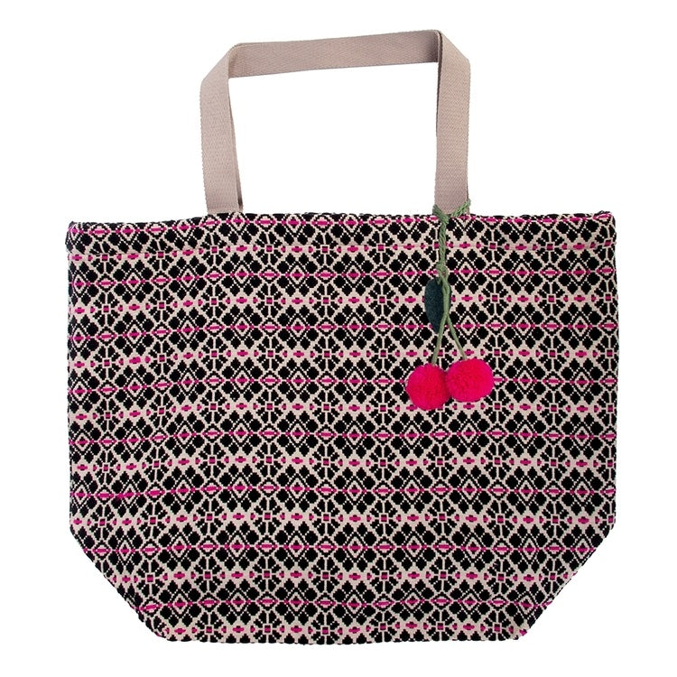 Borsa da Spiaggia Majoie Black/Pink - Artebene - La Sibilla