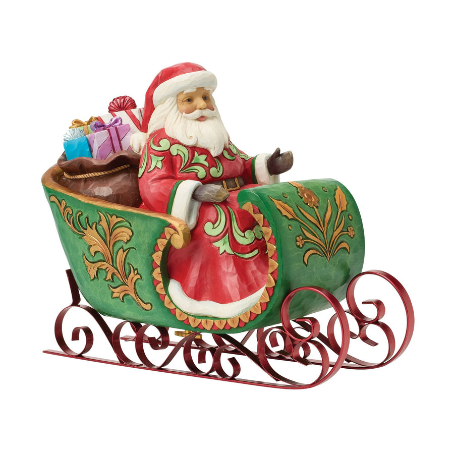 Statuina Natalizia Musical Sleigh