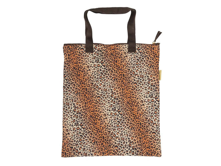 Borsa con zip Leopard