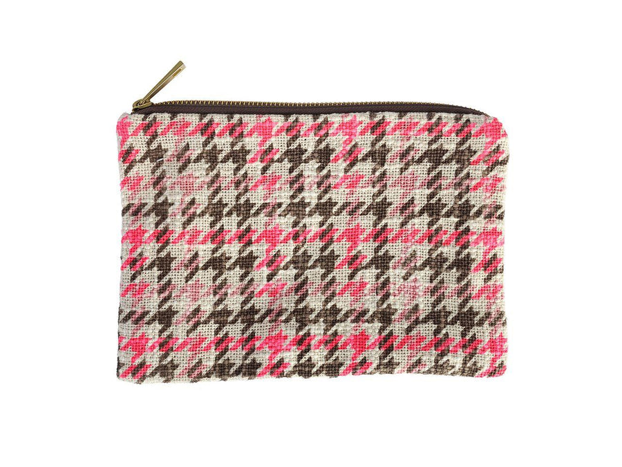 Trousse in Cotone Houndstooth
