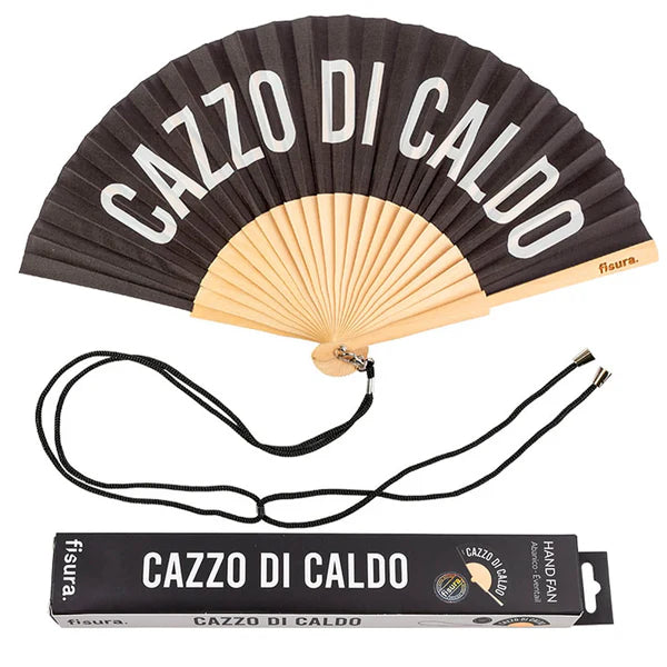 Ventaglio "Cazzo di Caldo" Black - La Sibilla